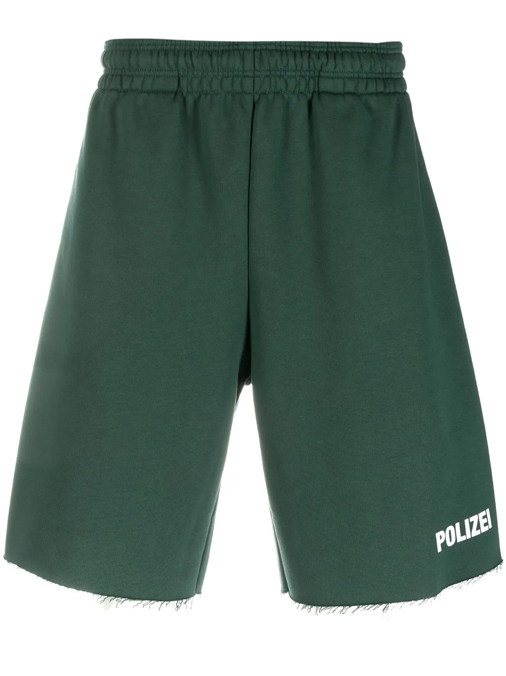 VETEMENTS Shorts Polizei con bordi sfilacciati - Verde