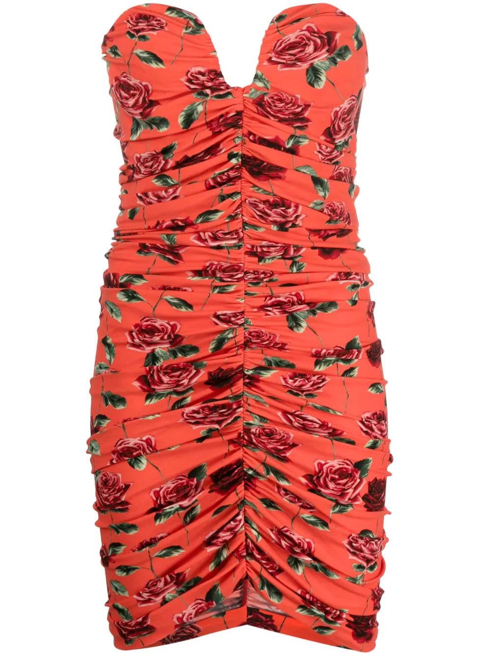 Magda Butrym Abito corto con spacco - Rosso