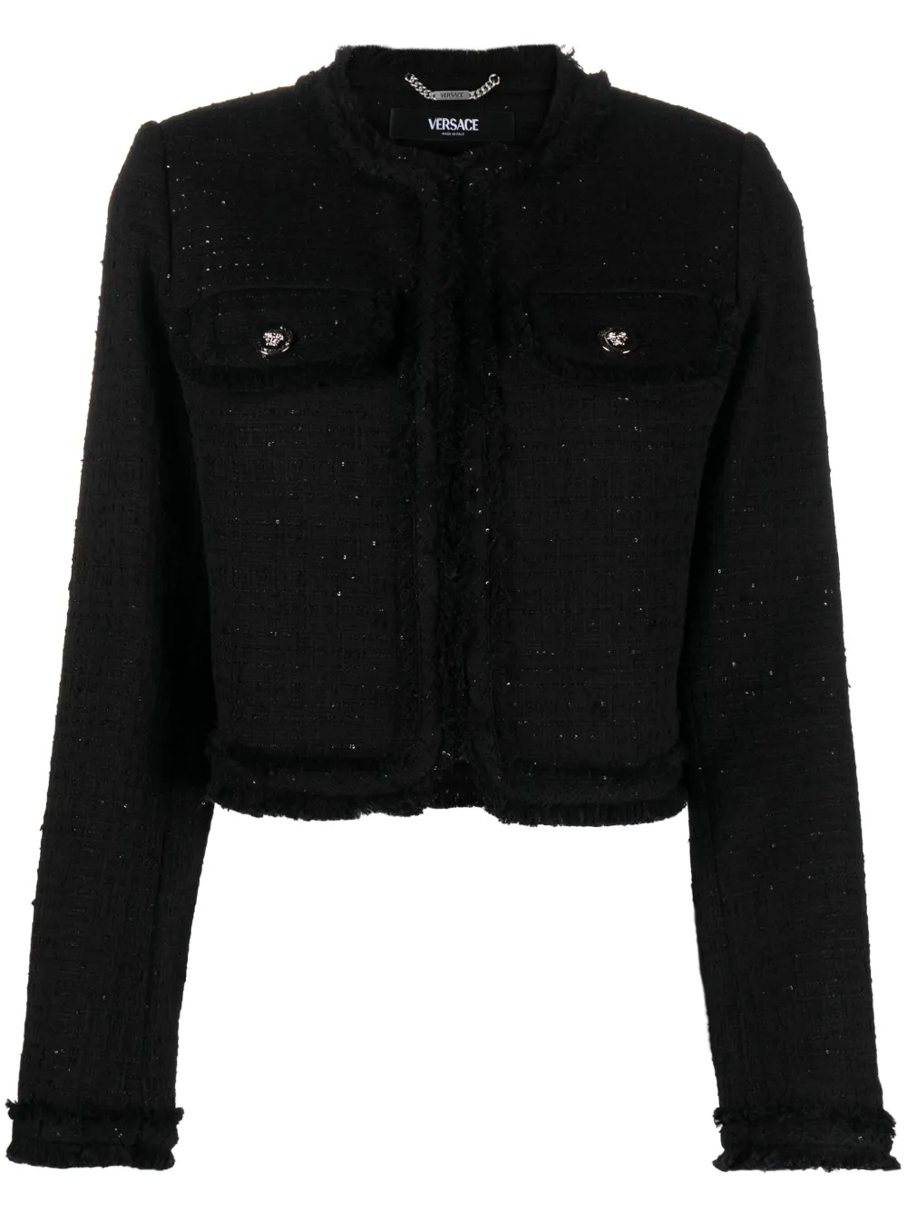 Versace Giacca con paillettes - Nero