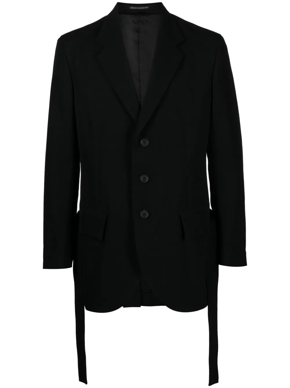 Yohji Yamamoto Blazer plissettato - Nero