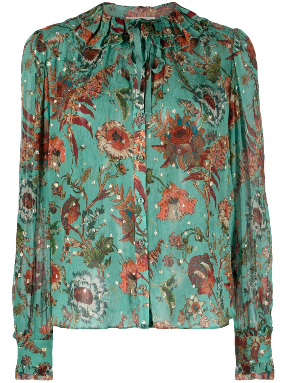 Ulla Johnson Blusa Pippa a fiori - Verde