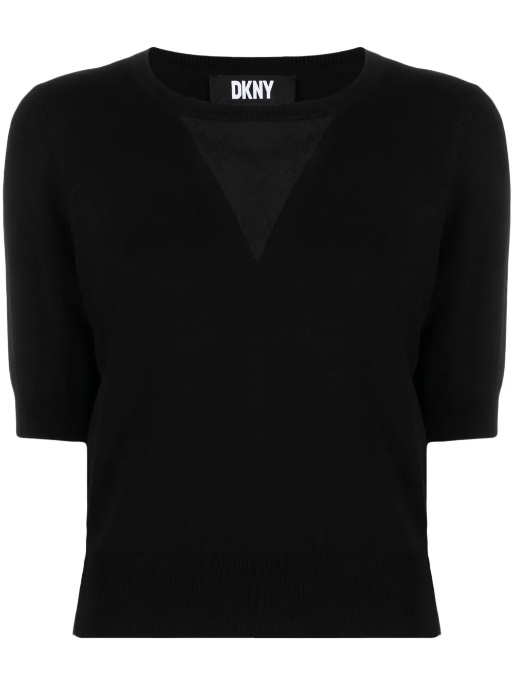 DKNY Maglione corto con scollo a V - Nero