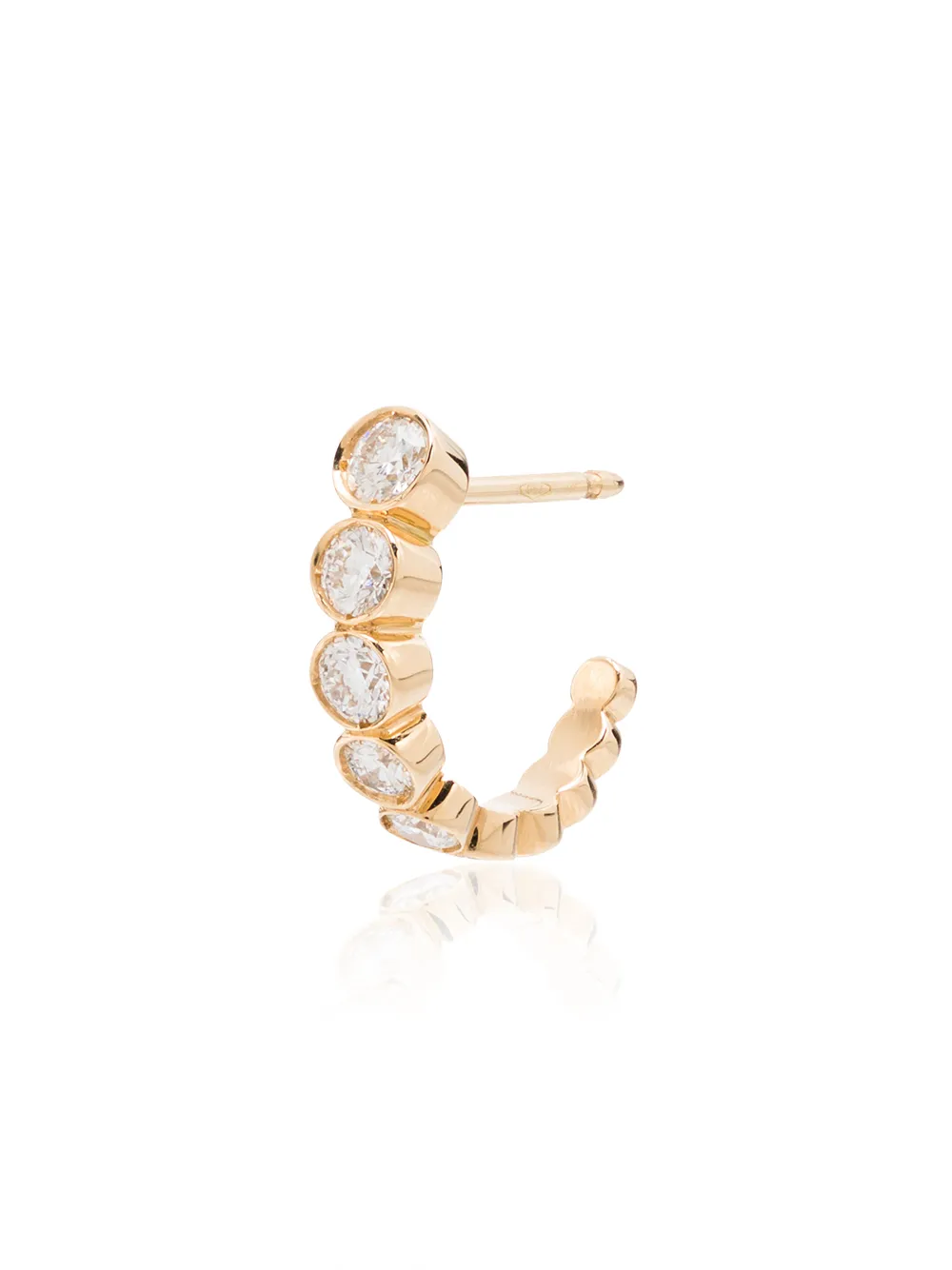 Sophie Bille Brahe Orecchino a bottone Boucle in oro 18kt con diamanti - YELLOW GOLD
