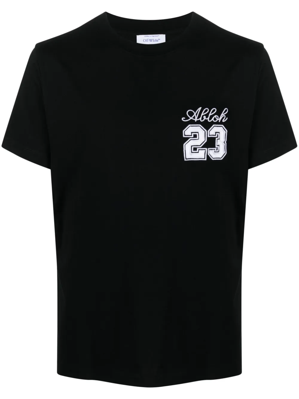 Off-White T-shirt con ricamo - Nero