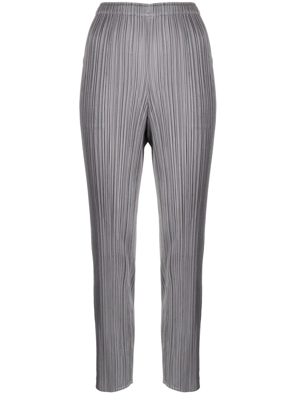 Pleats Please Issey Miyake Pantaloni micro plissettati - Grigio