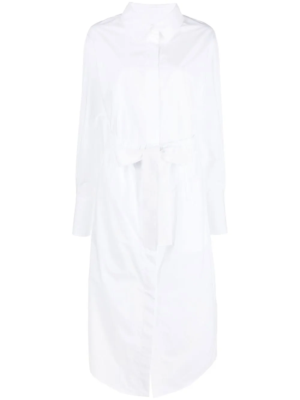 Patou Chemisier con cintura - Bianco