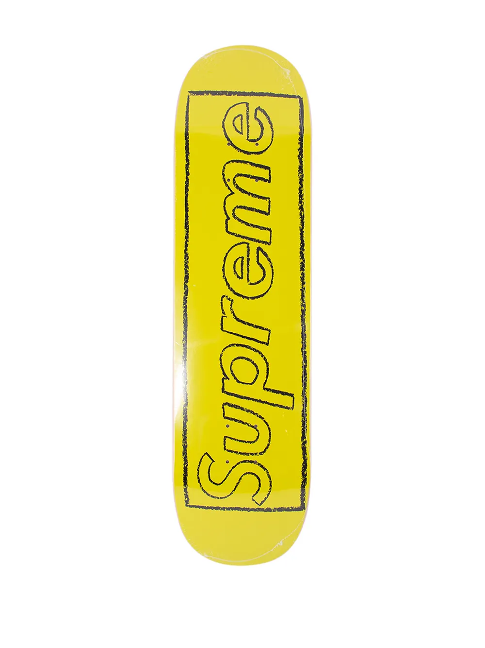 Supreme Skateboard con logo supreme x KAWS - Giallo