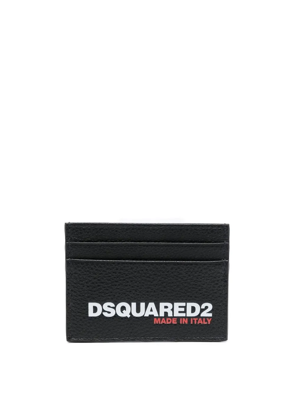 Dsquared2 logo-print leather cardholder - Nero