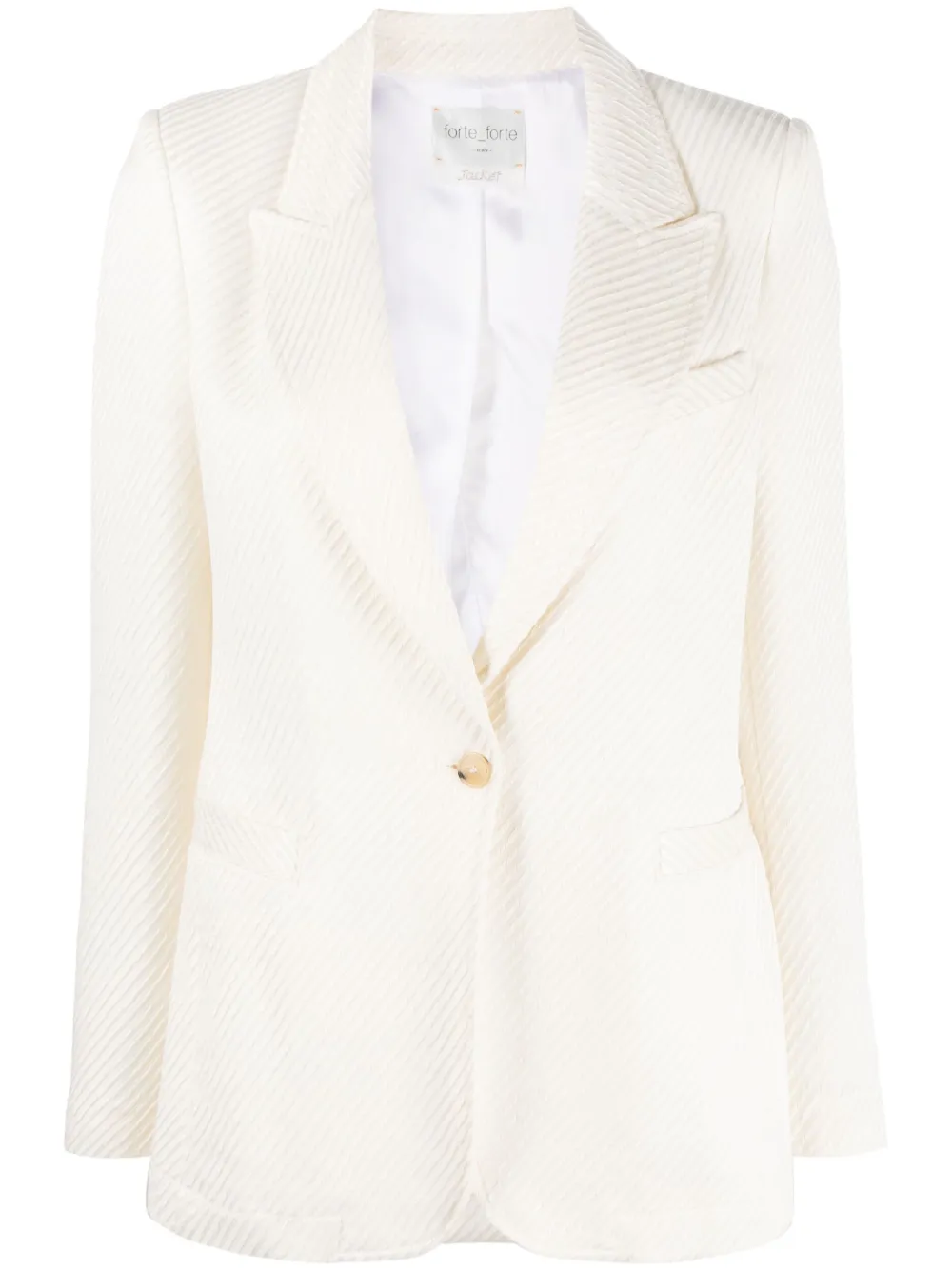 Forte Forte Blazer monopetto - Bianco