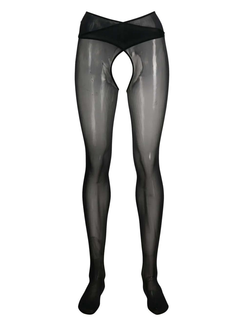 Wolford Collant Individual 12 Stay-Hip con cut-out - Nero