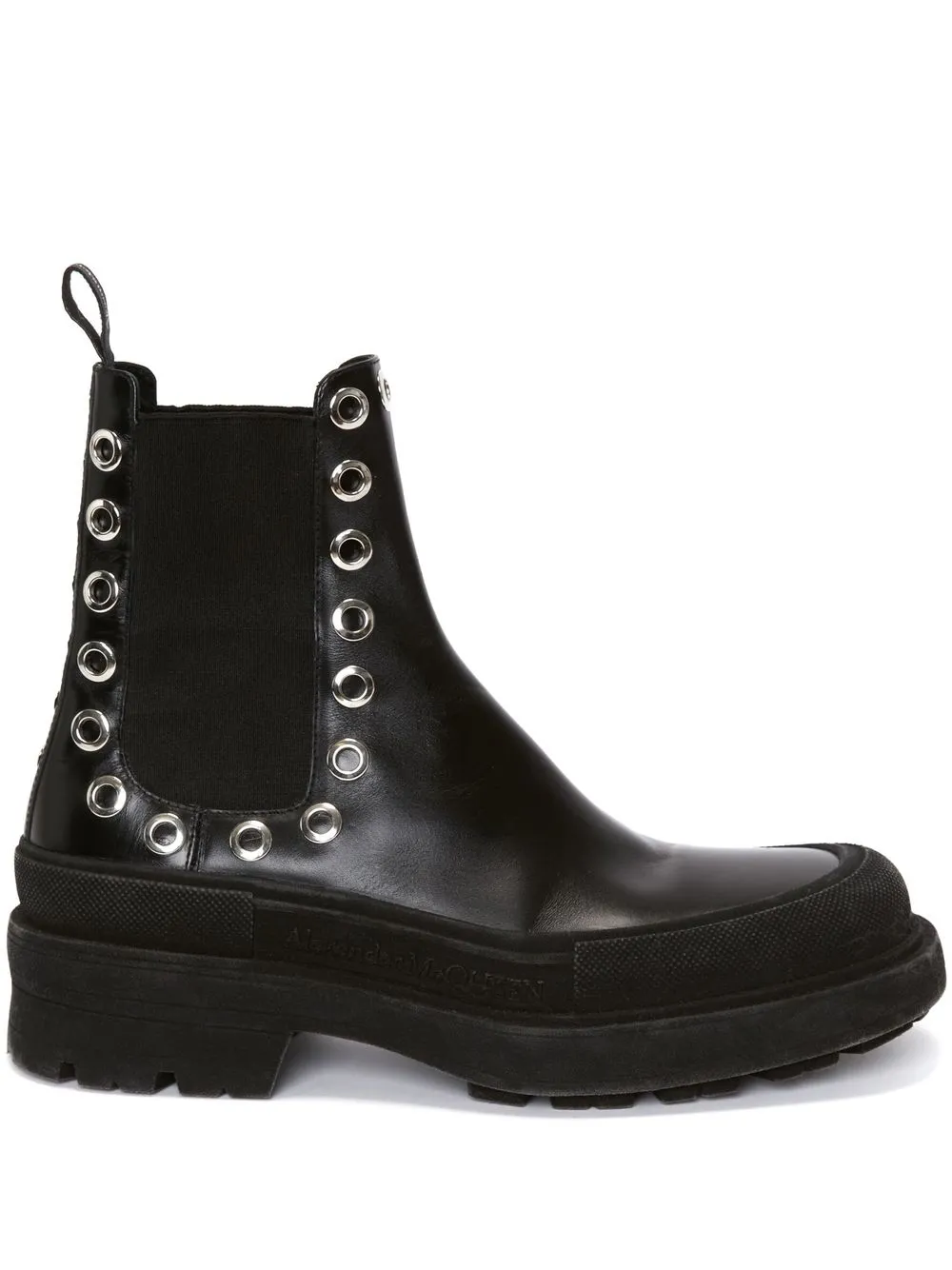 Alexander McQueen Stivali Chelsea con occhielli - Nero