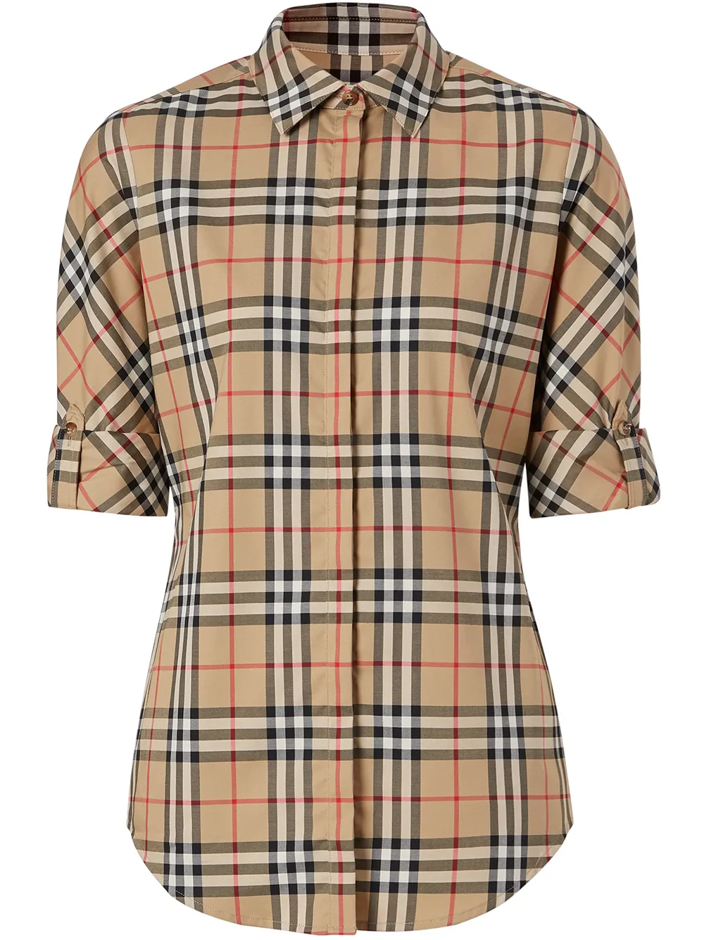 Burberry Camicia con motivo Vintage Check - Marrone