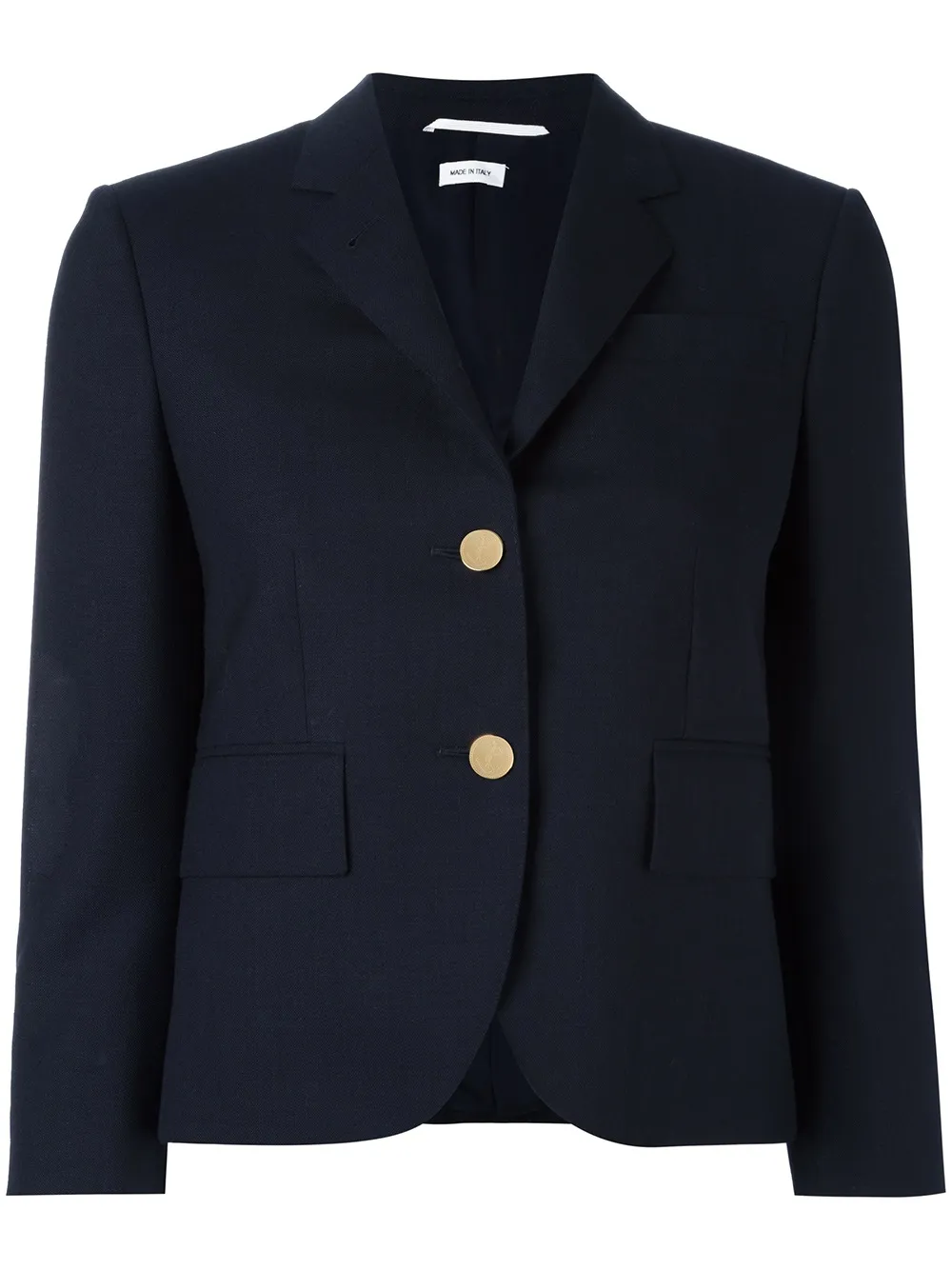 Thom Browne Classic Single Breasted Sport Coat In Navy 2-Ply Wool Fresco - Blu