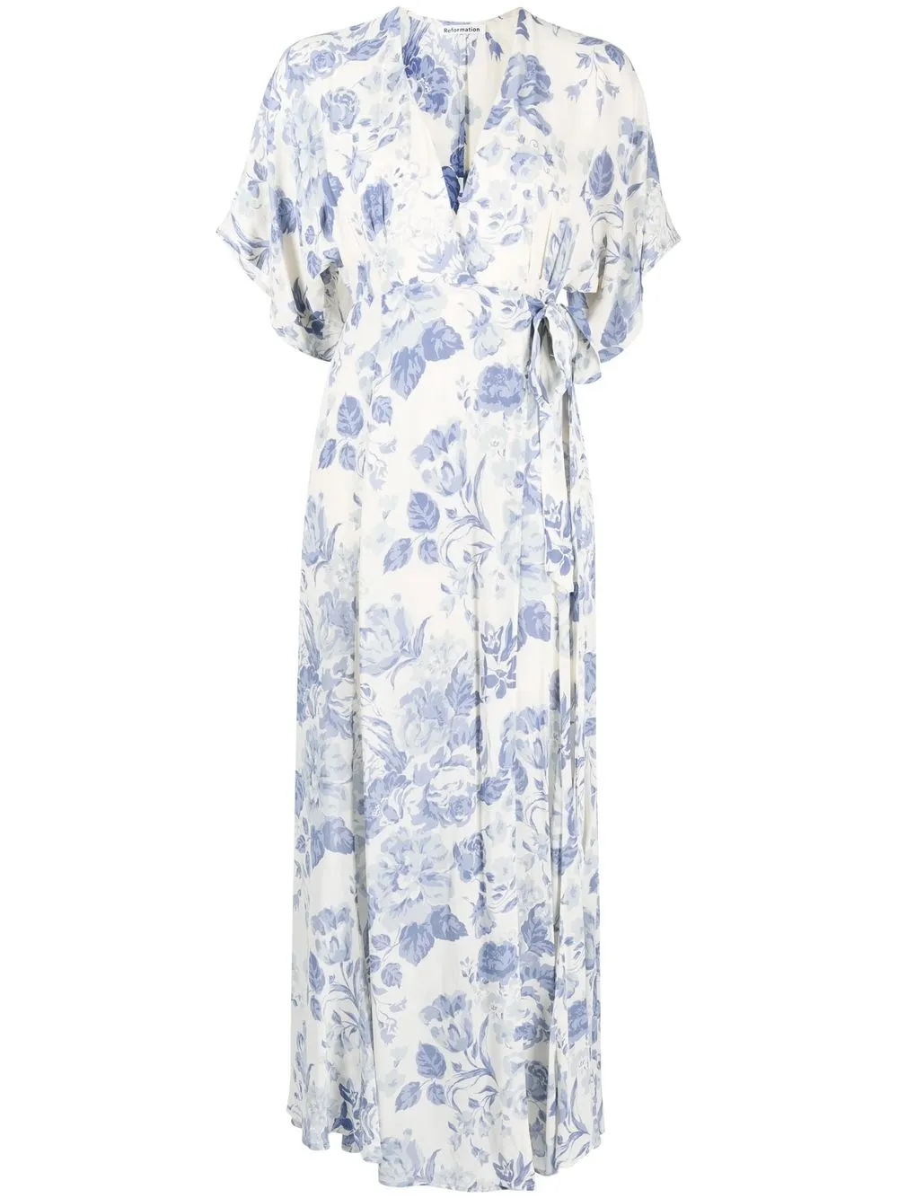 Reformation Abito lungo Winslow a fiori - Bianco