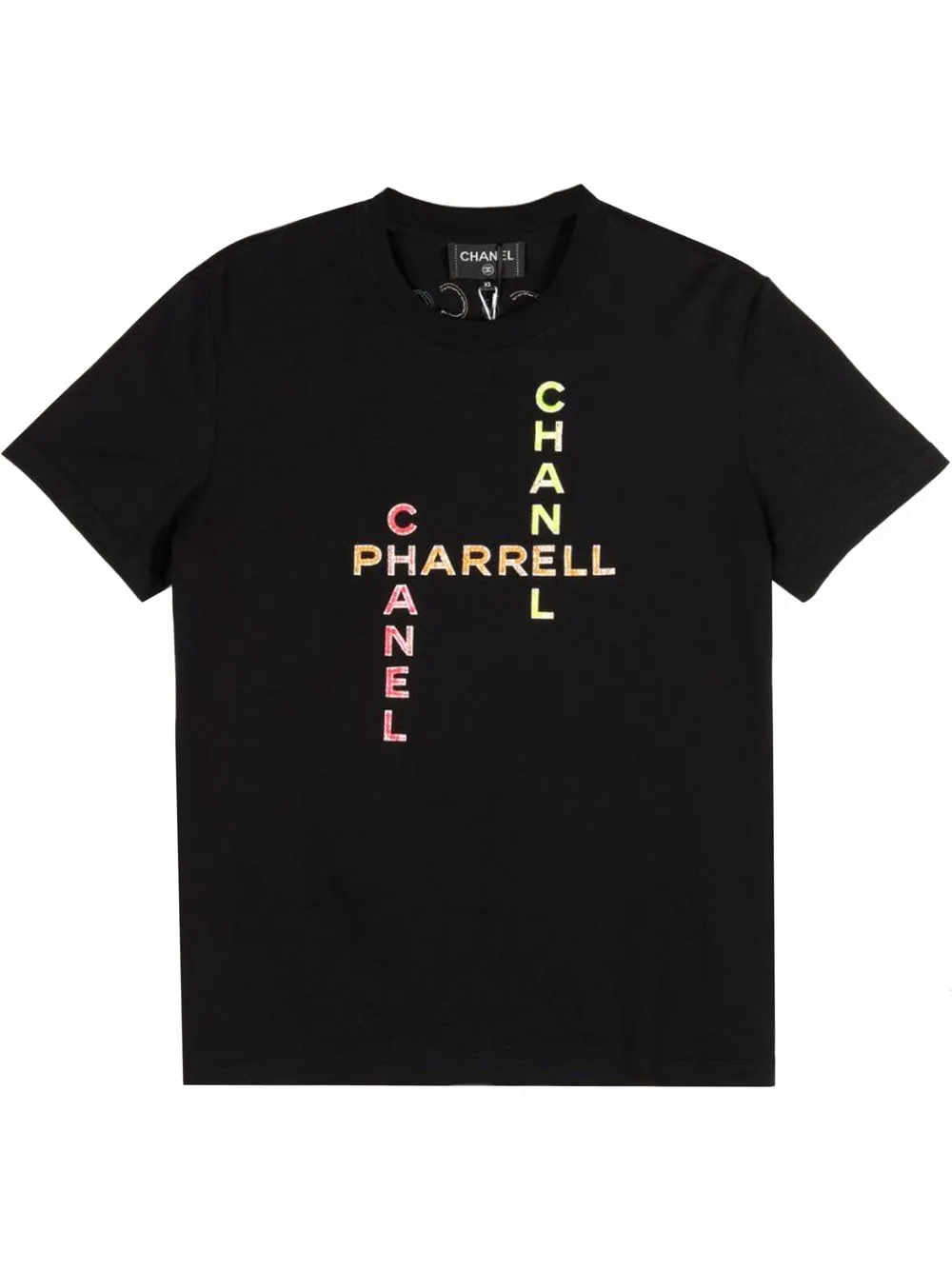 CHANEL Pre-Owned T-shirt con stampa Chanel Pre-Owned x Pharell 2019 - Nero