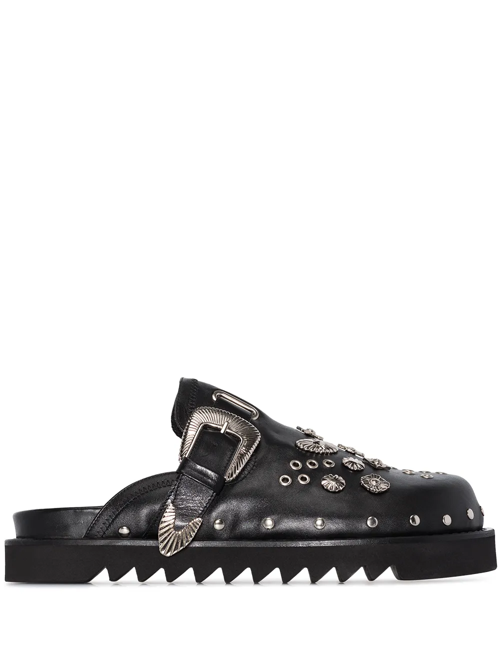 Toga Virilis Slippers con borchie - Nero