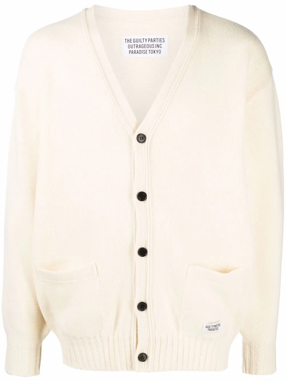 WACKO MARIA Cardigan con ricamo - Bianco