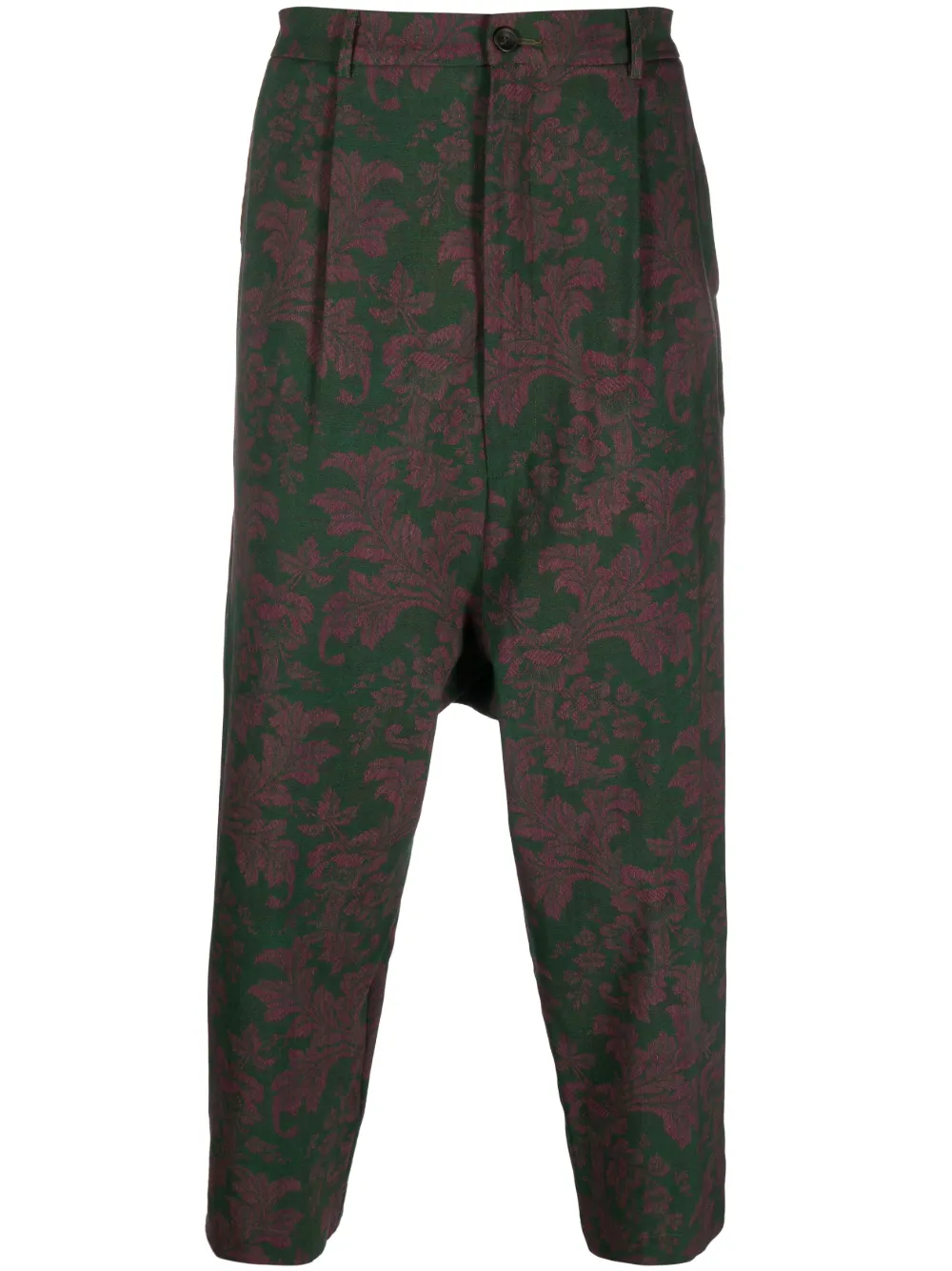 Pierre-Louis Mascia Pantaloni a fiori - Verde