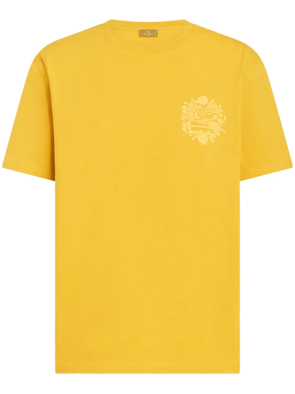 ETRO T-shirt con ricamo Pegaso - Giallo