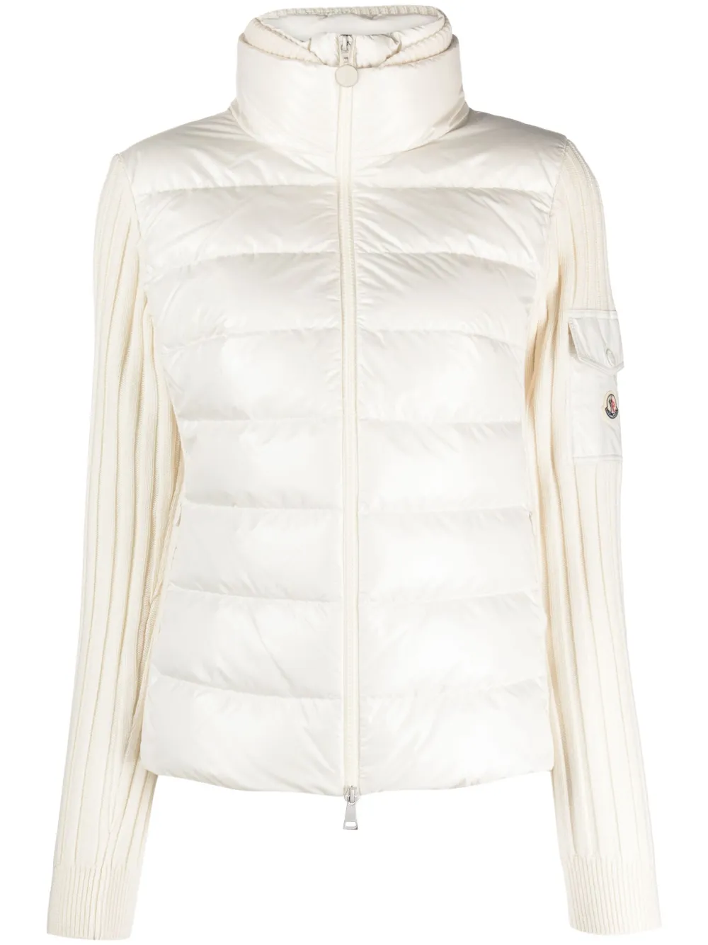 Moncler Cardigan con zip - Bianco