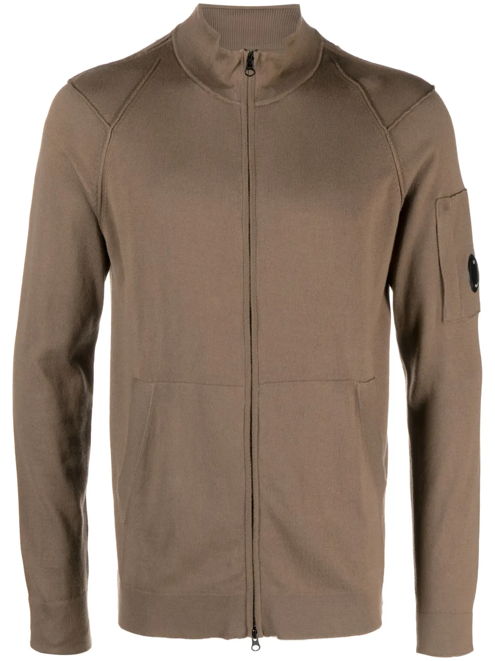 C.P. Company Cardigan con zip - Marrone