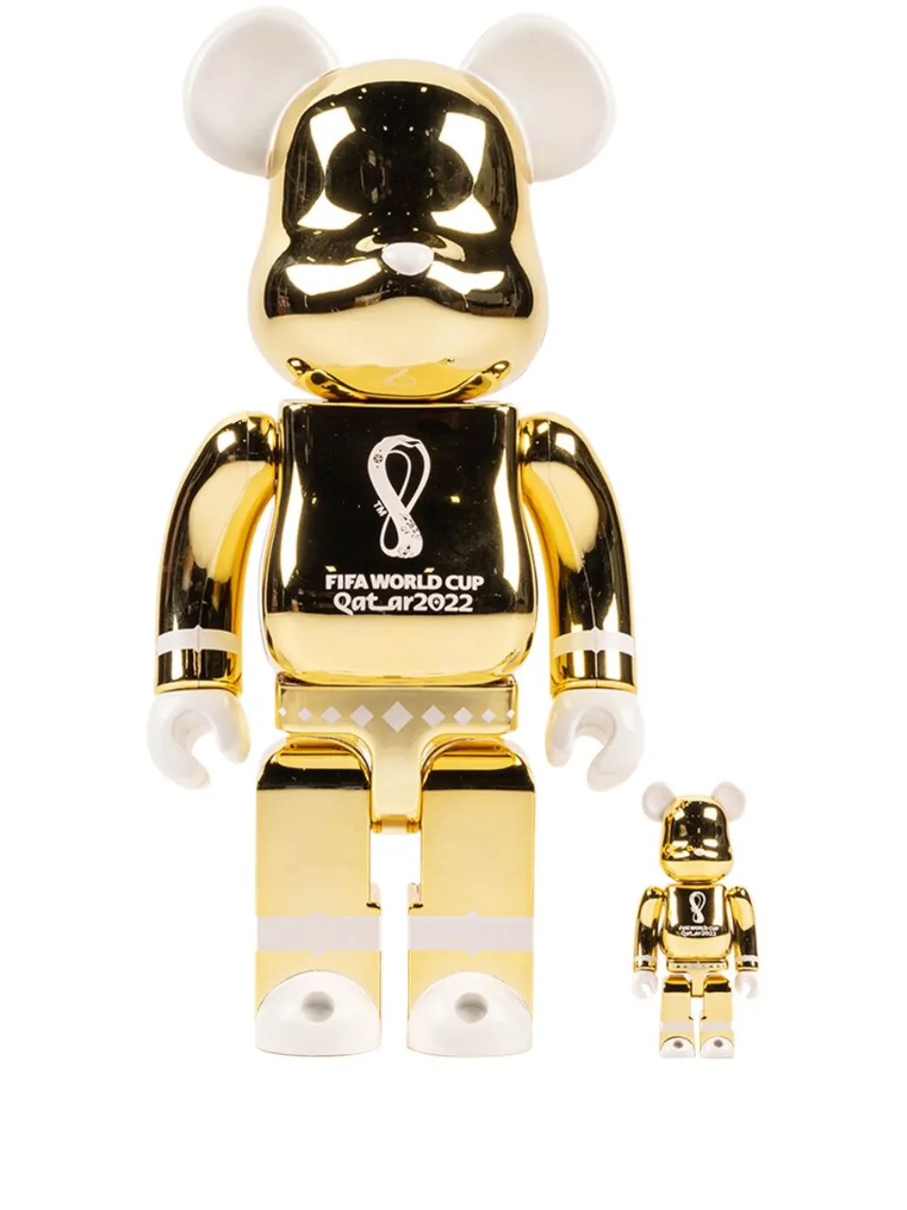MEDICOM TOY Set figure x FIFA World Cup Qatar 2022 BE@RBRICK, formato 100% e 400% - Oro