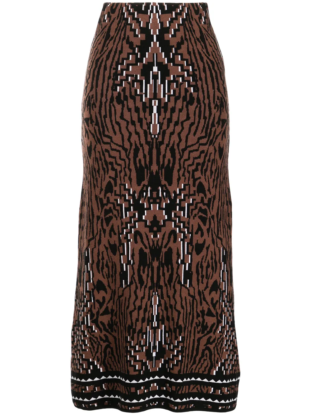 Hayley Menzies Gonna midi Aztec Tiger - Marrone