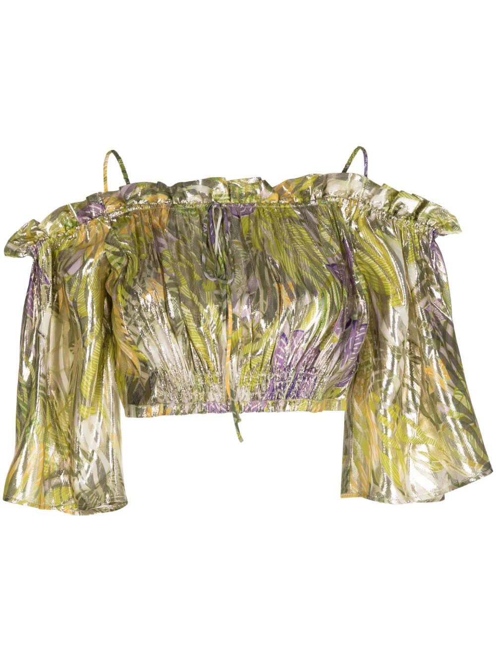 Hayley Menzies Top con spalle scoperte - Verde