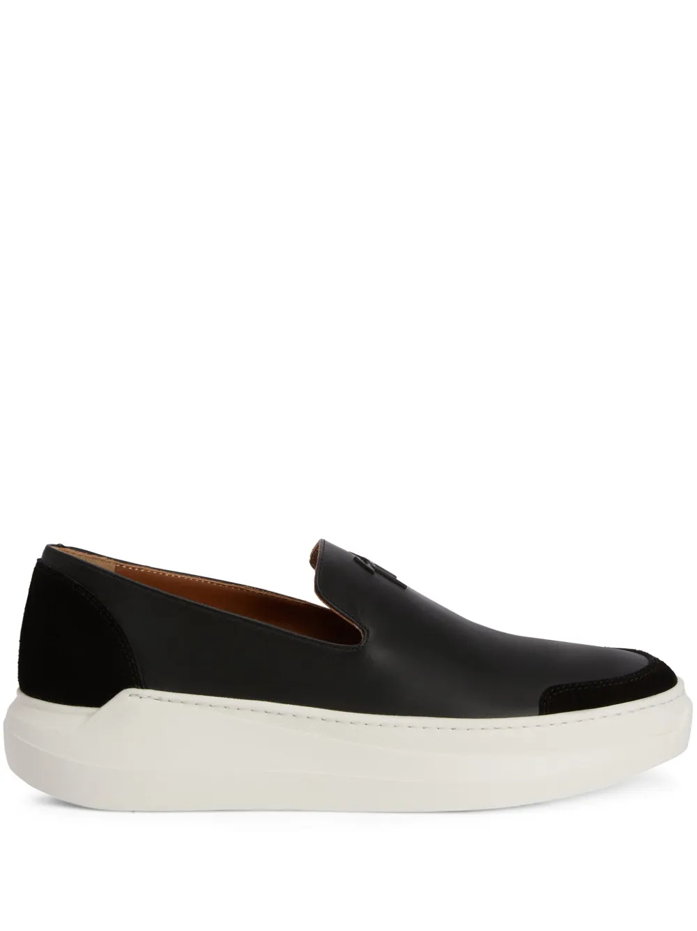 Giuseppe Zanotti Mocassini Conley con logo - Nero