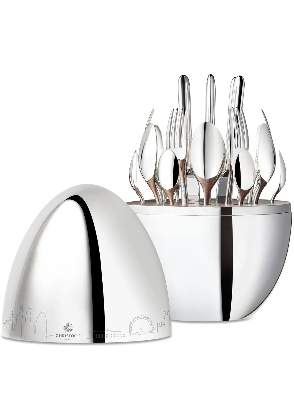 Christofle Set di posate London Skyline da 24 - Argento