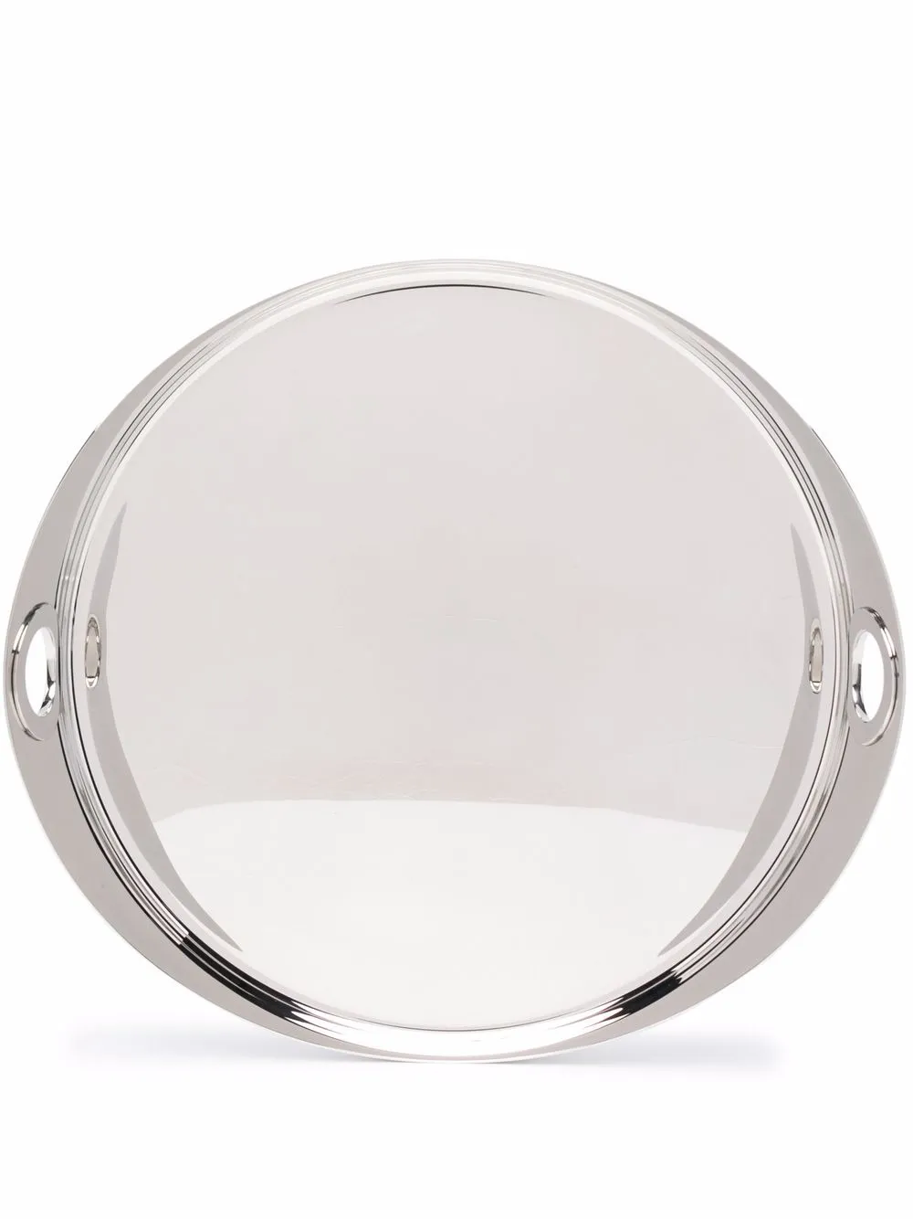 Christofle Vassoio rotondo Oh de Christofle 40cm in acciaio inossidabile - Argento