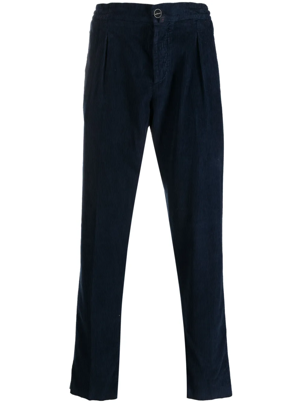 Kiton Pantaloni dritti con pieghe - Blu