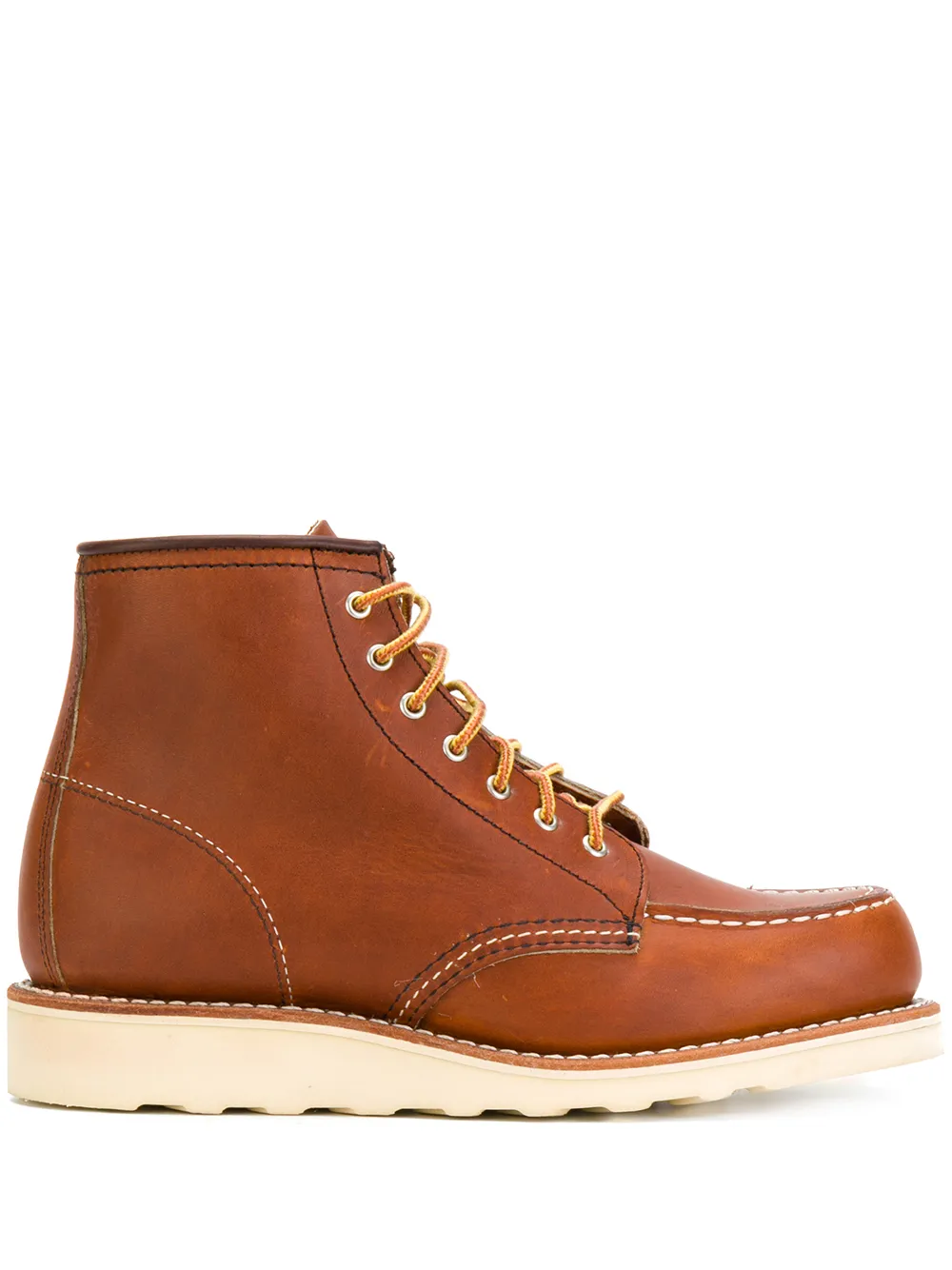Red Wing Shoes Anfibi con cuciture in rilievo - Marrone