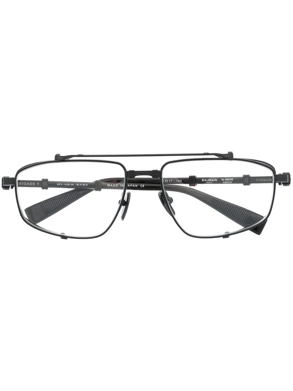 Balmain Eyewear Occhiali con placca logo - Nero