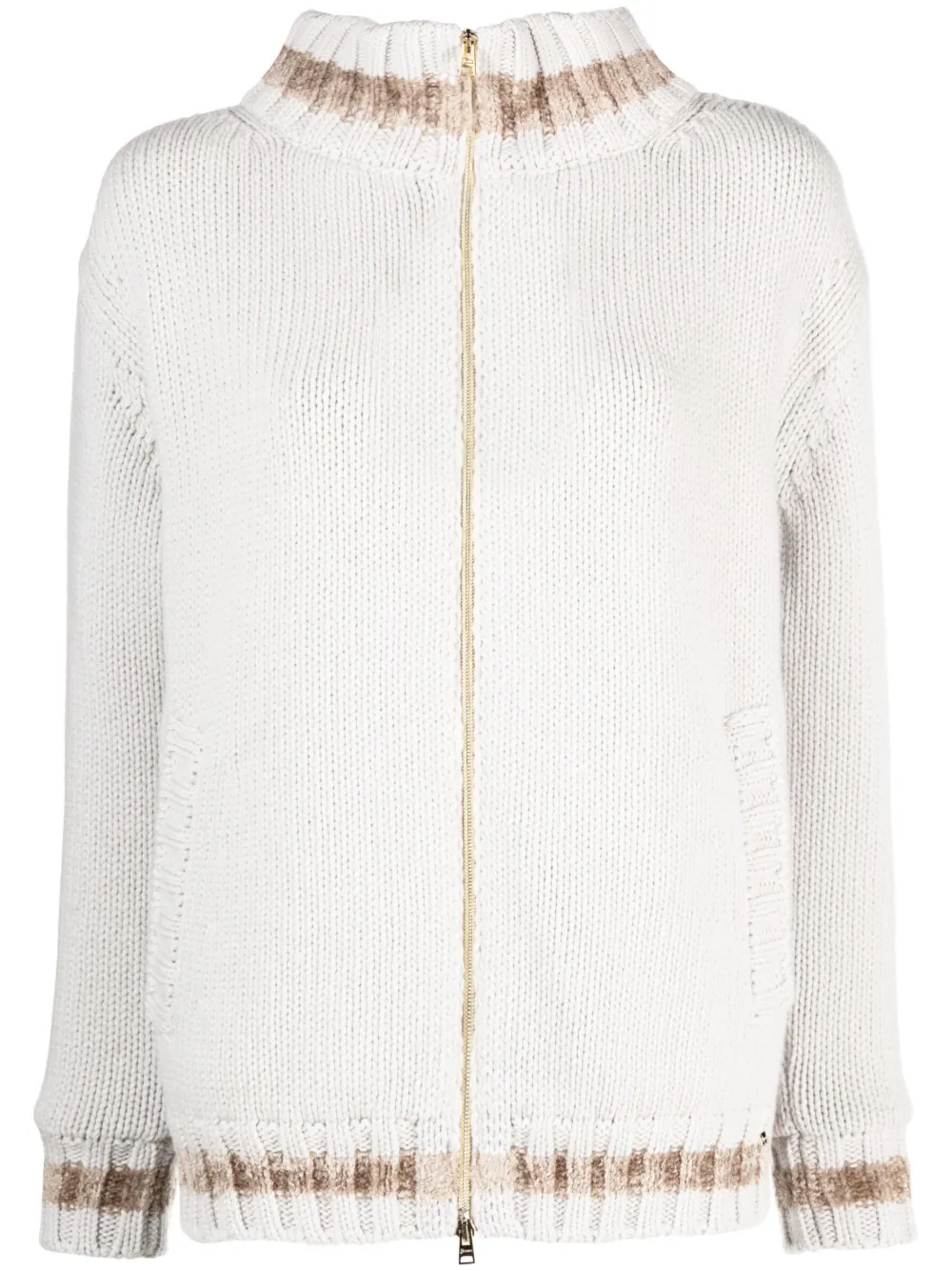 Herno Cardigan con zip - Grigio