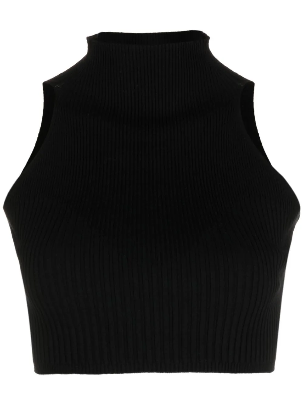 AERON Top corto a collo alto - Nero