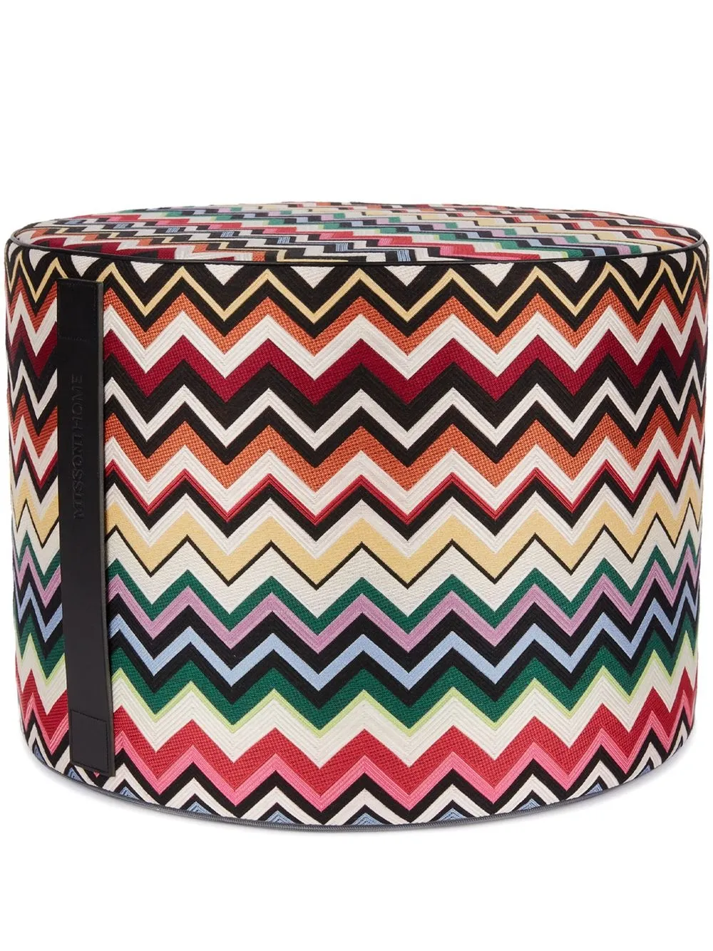 Missoni Home Pouf Belfast con motivo a zigzag - Nero
