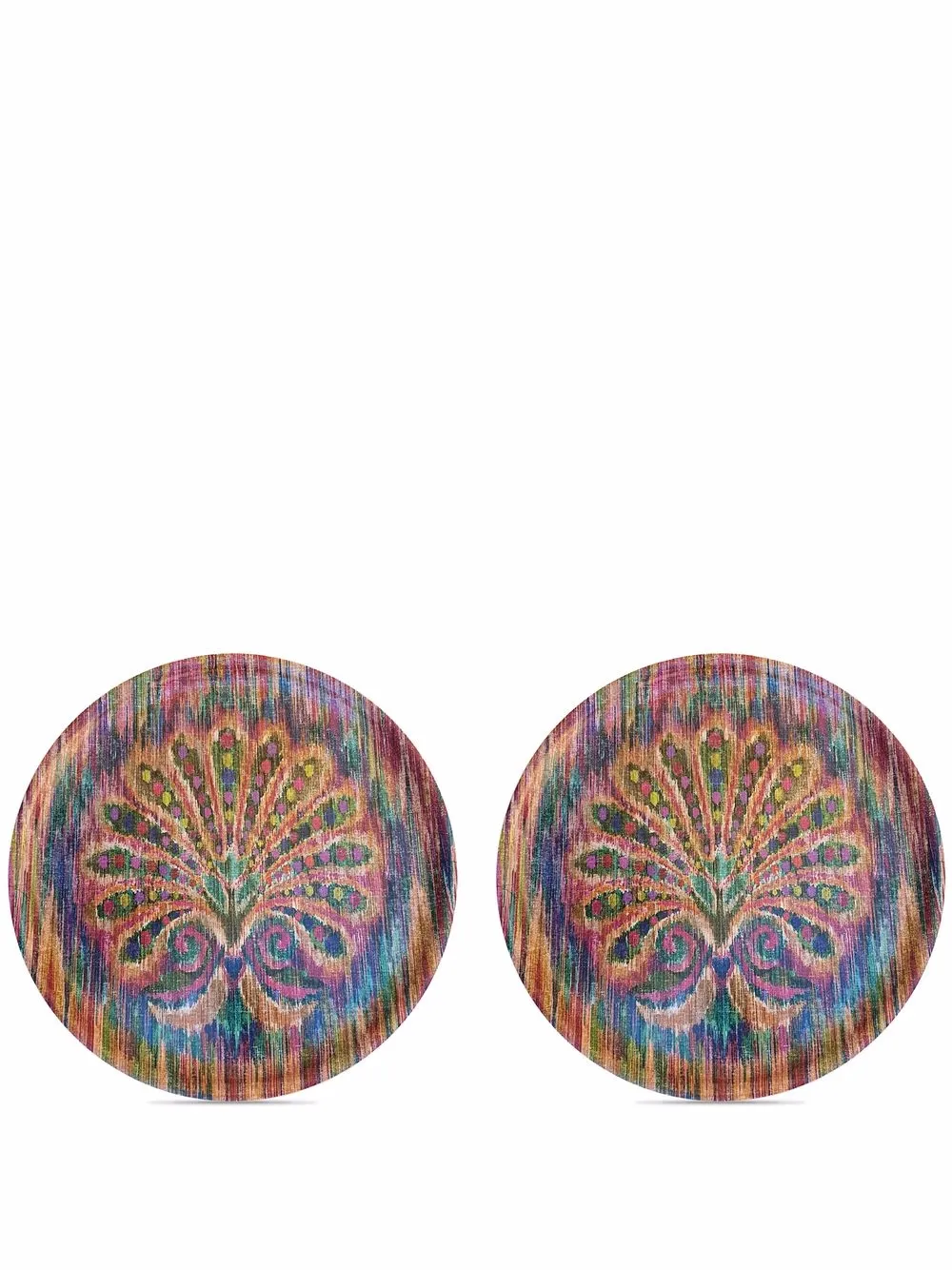 Les-Ottomans Set di vassoi Peacock Les Ottomans x Matthew Williamson - Multicolore