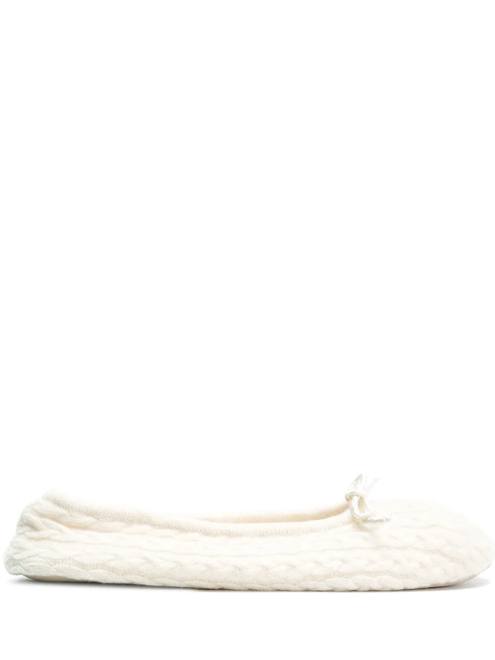 N.Peal cable knit slippers - Toni neutri