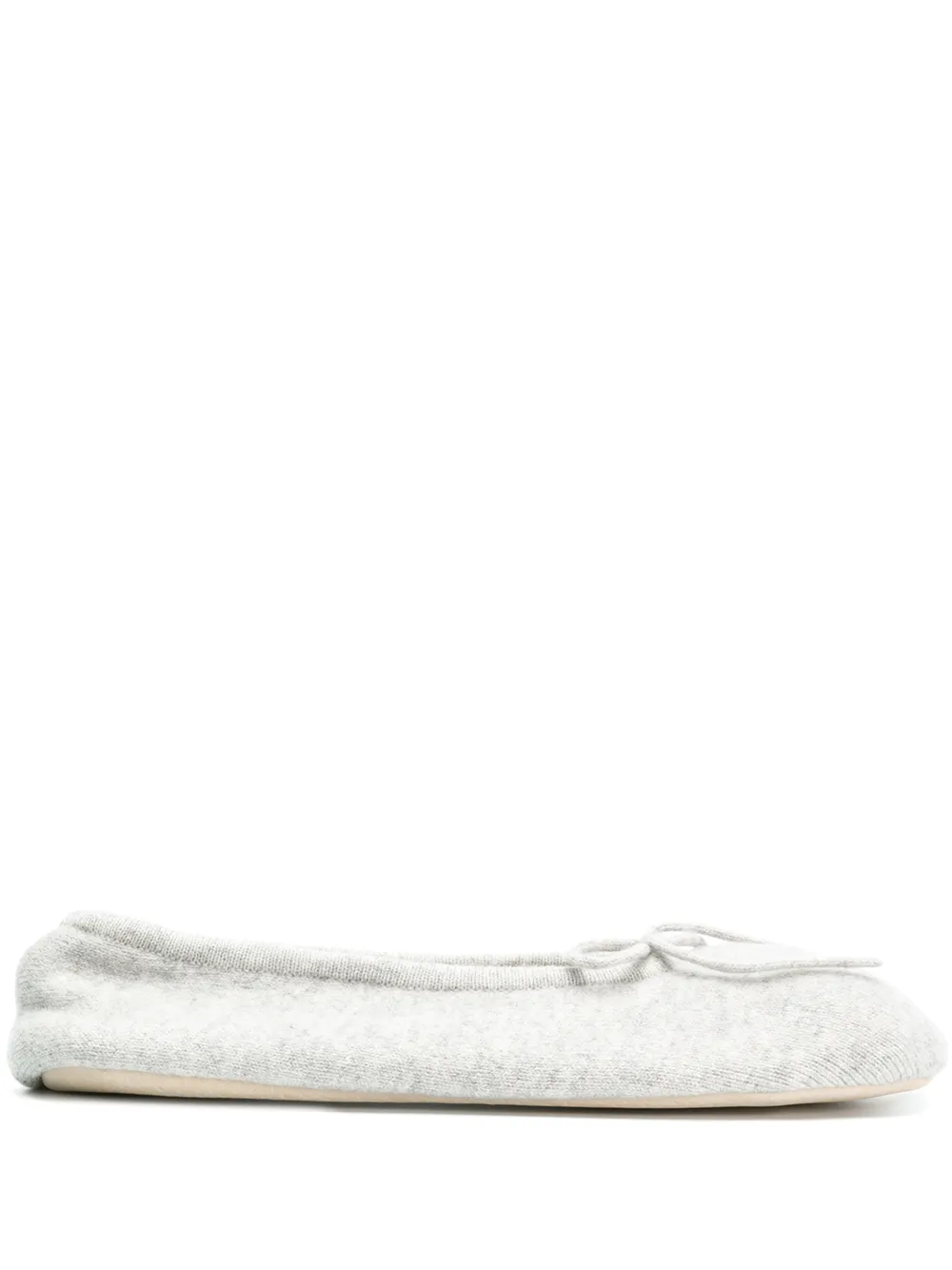 N.Peal bow tie slippers - Grigio