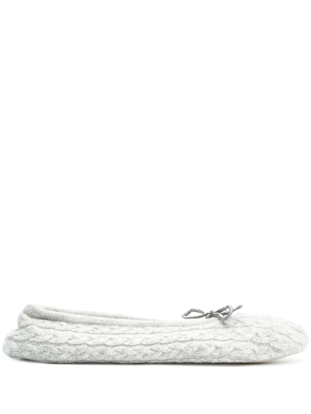N.Peal cable slippers - Grigio