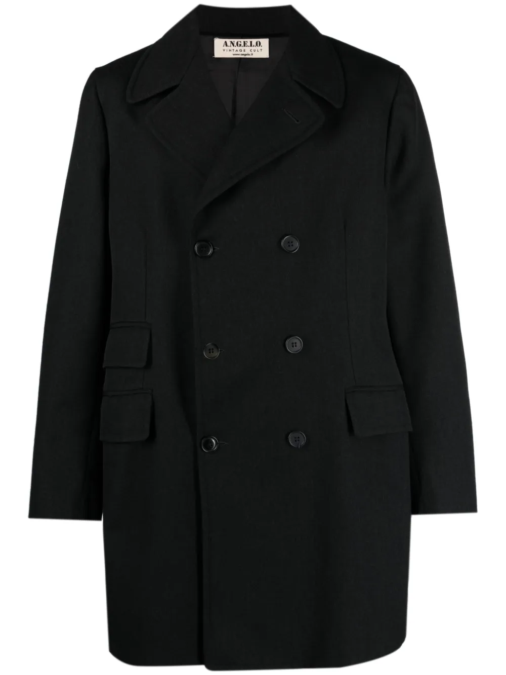 A.N.G.E.L.O. Vintage Cult Cappotto doppiopetto 1970 - Nero
