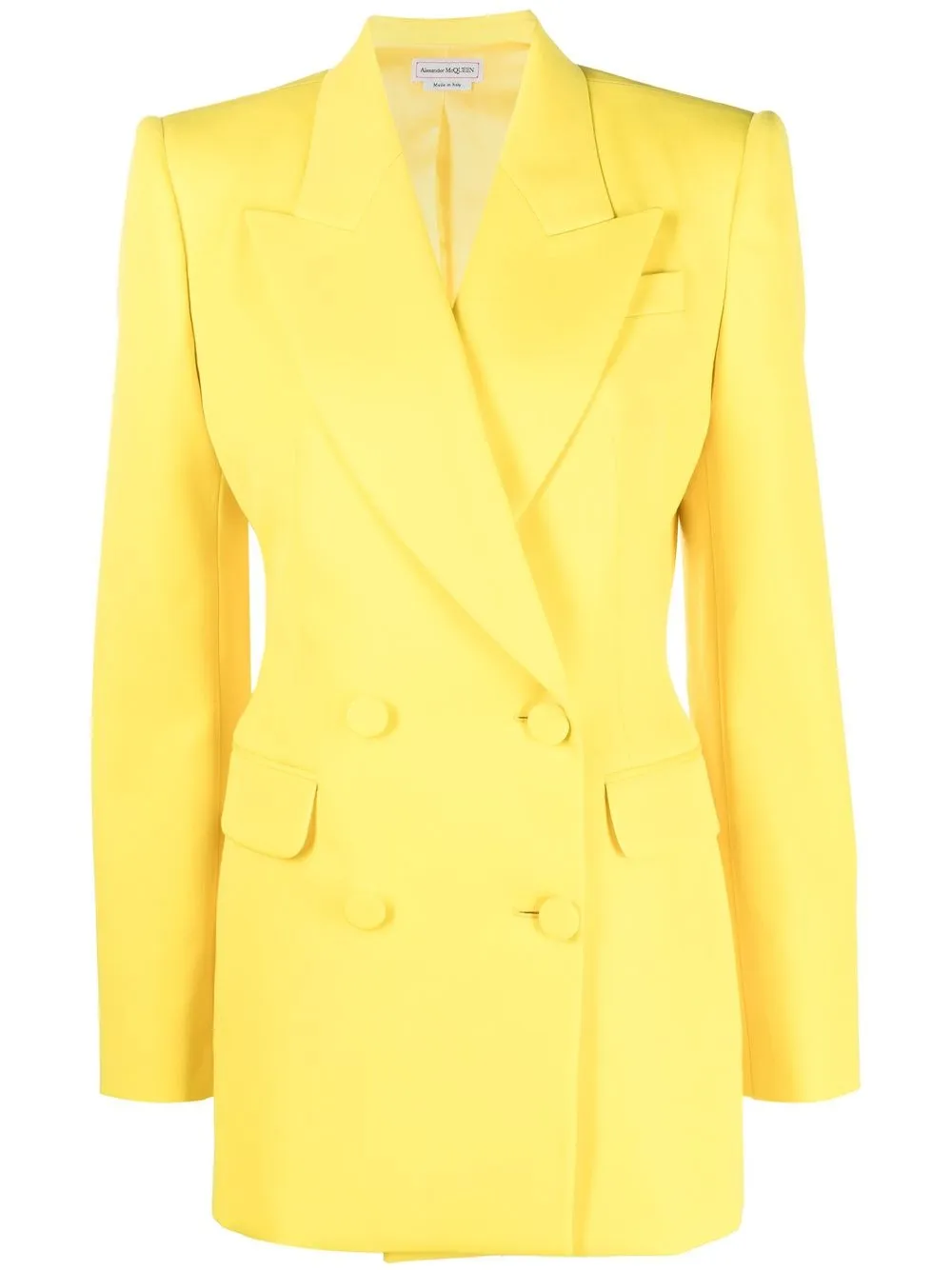 Alexander McQueen Blazer doppiopetto - Giallo