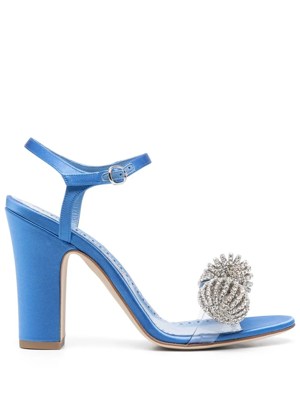 Manolo Blahnik Sandali Ostria con decorazione 90mm - Blu