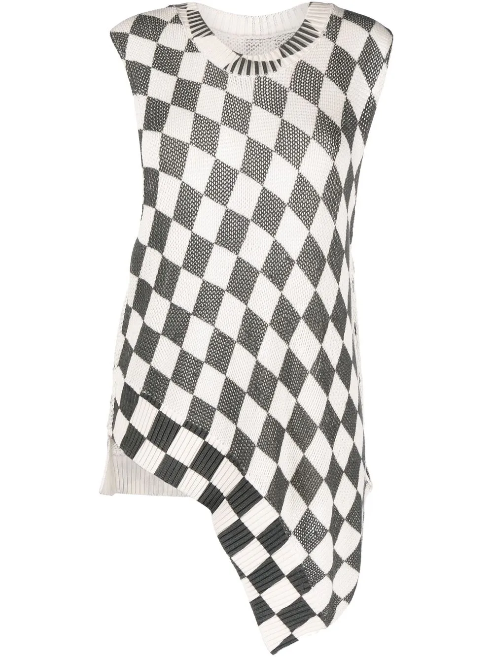 MM6 Maison Margiela Top a quadri - Bianco