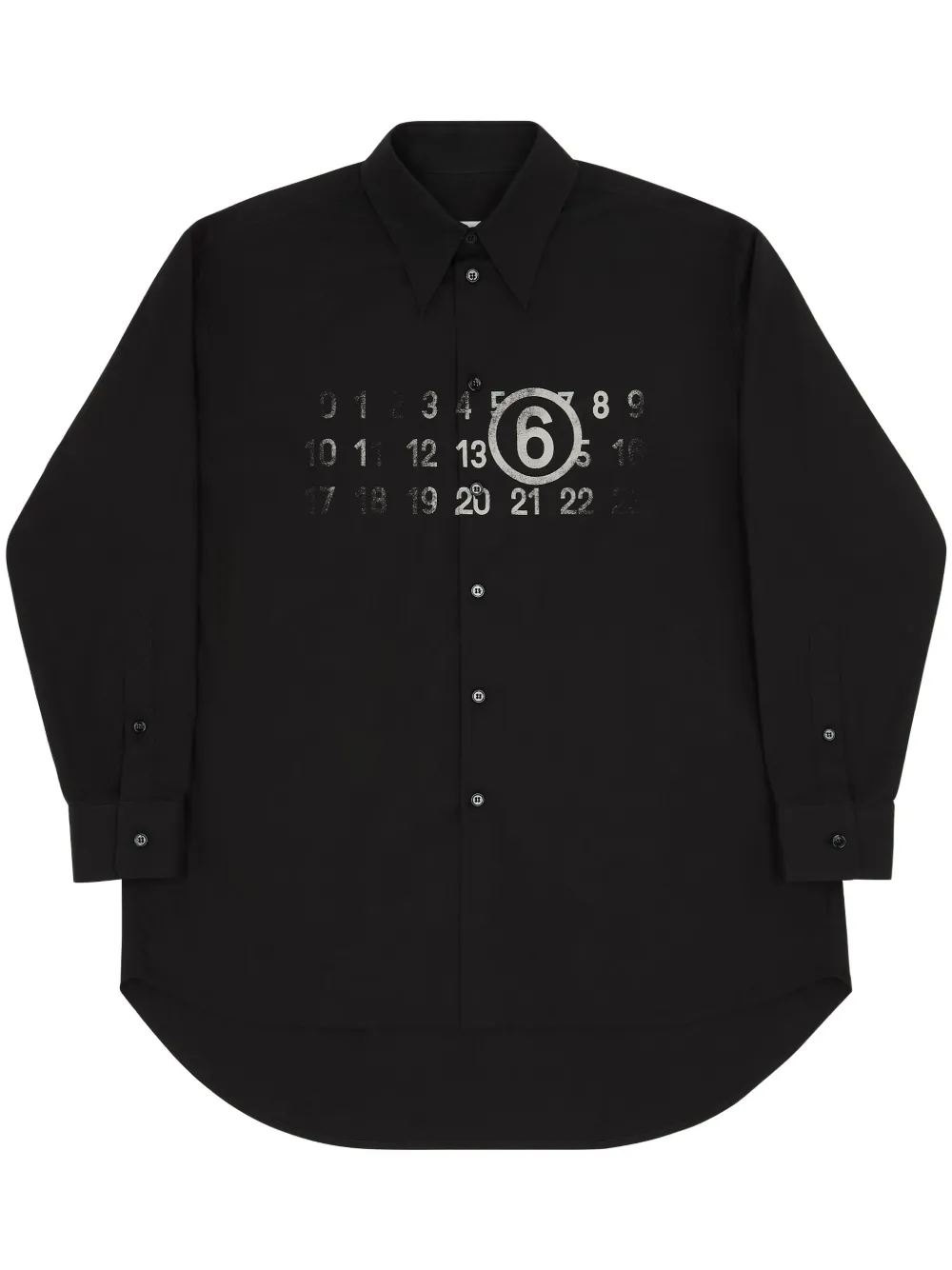 MM6 Maison Margiela Camicia con stampa - Nero