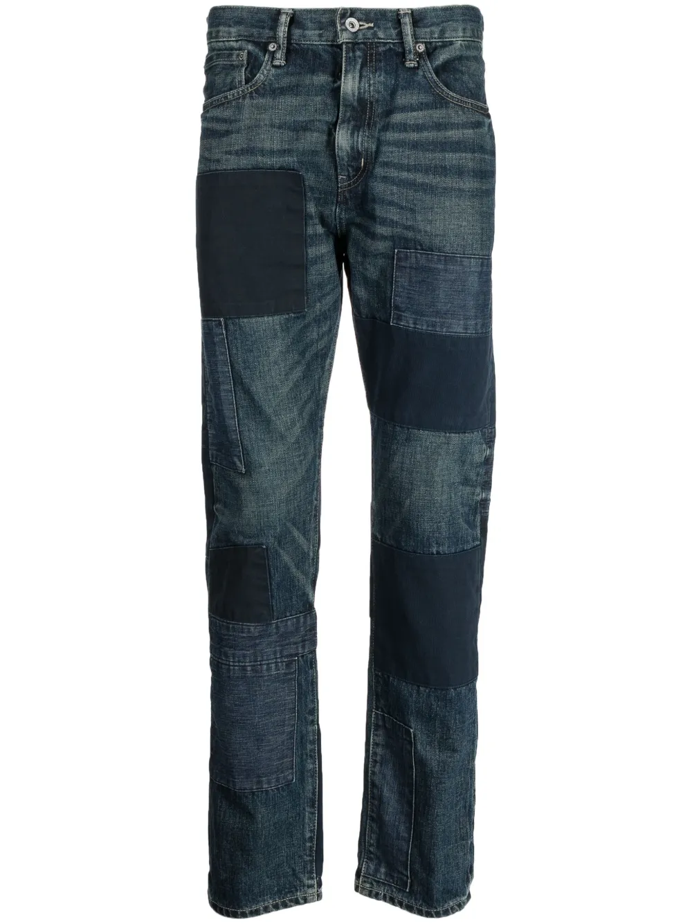 Neighborhood Jeans con applicazione - Blu