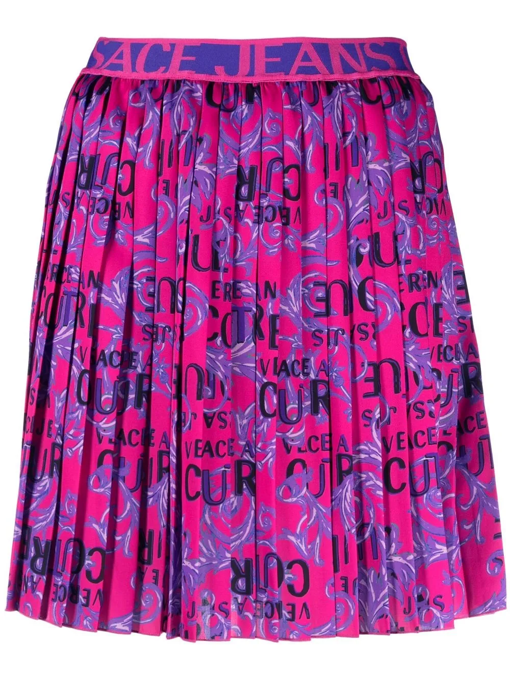 Versace Jeans Couture Minigonna plissettata - Rosa