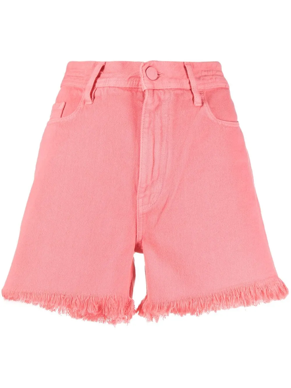 Jacob Cohën Shorts Bella con orlo sfrangiato - Rosa