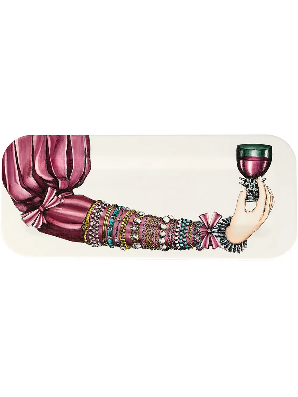 Fornasetti Vassoio stampato - Bianco